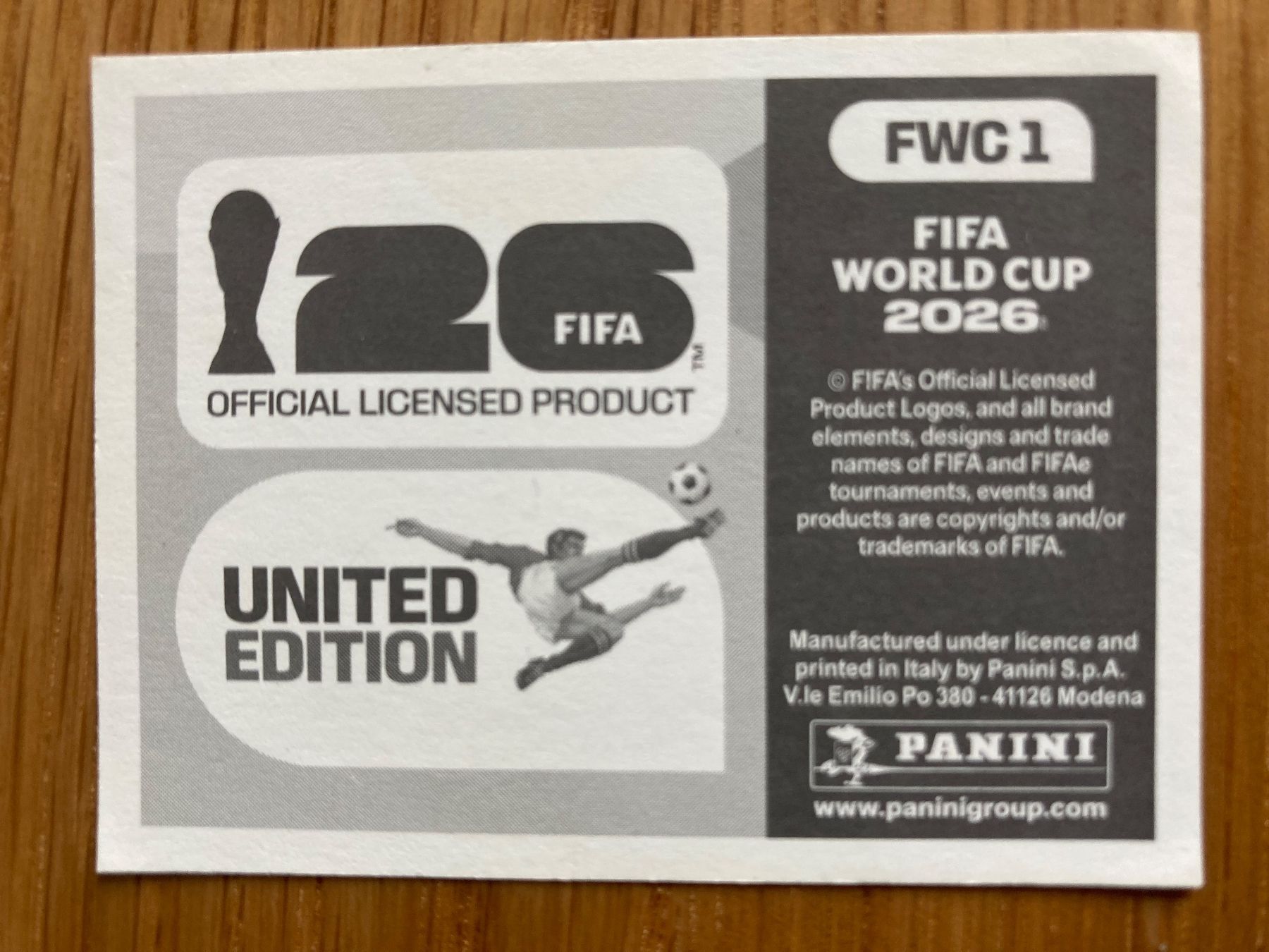 Panini Sammelbilder & Trading cards: WM Sticker FWC 1 – Neu (gemäss Beschreibung) aus Winterthur von Whitefish 1