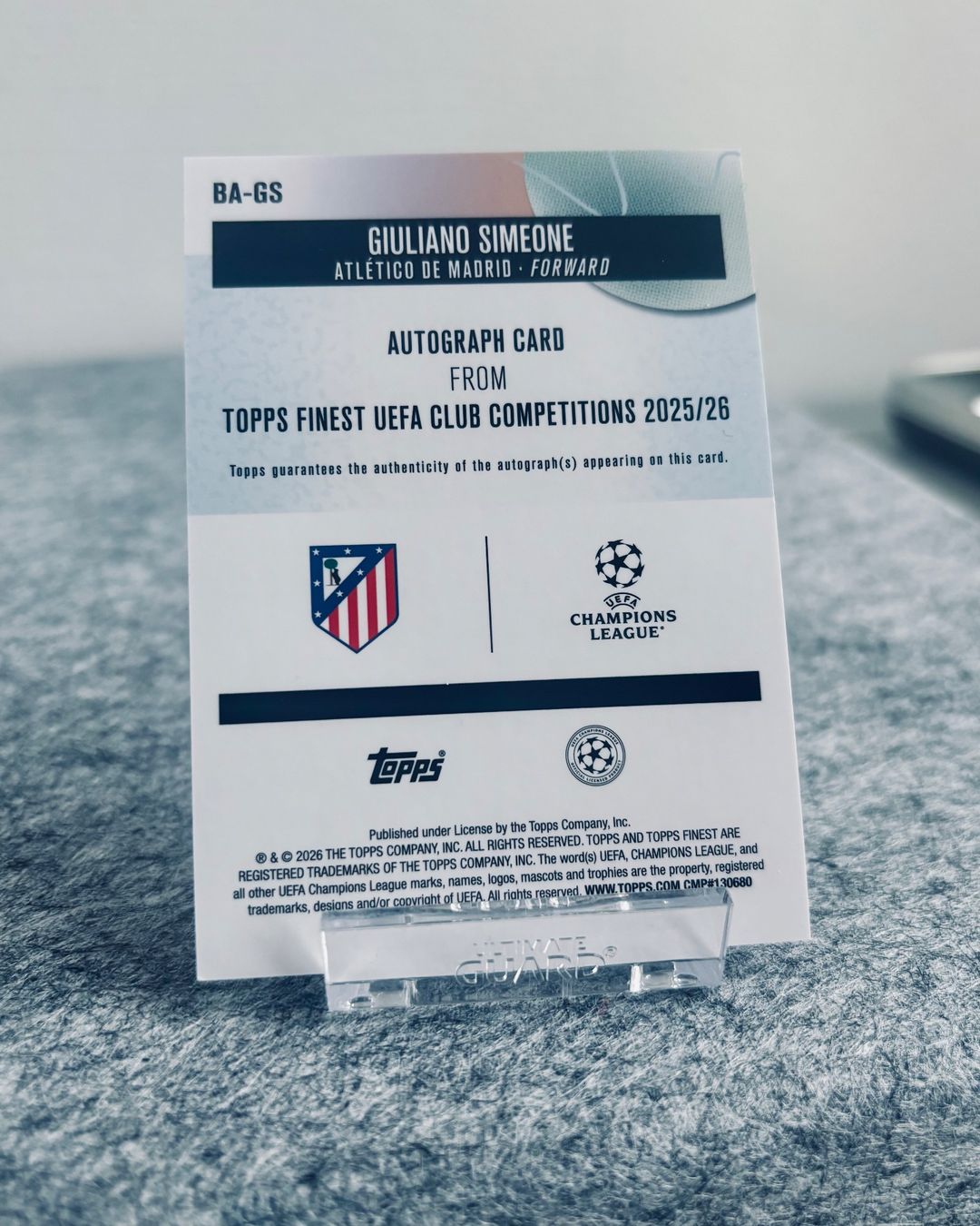 Topps Sammelbilder & Trading cards: Giuliano Simeone - Topps Finest – Gebraucht aus Sissach von swxx5 1