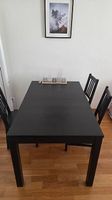 ausziehbarer Tisch schwarz IKEA 