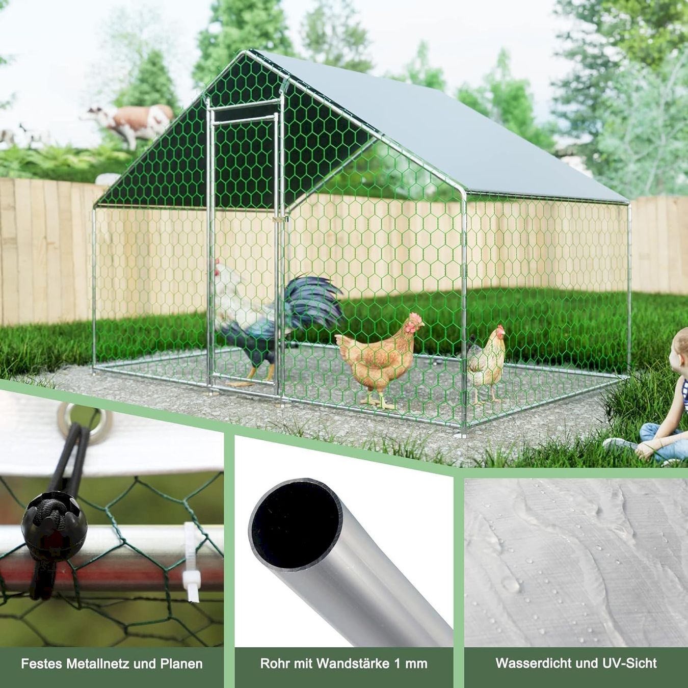 Gabbie, trasporto & Sicurezza: Hühnerstall 3x2x2m Laiham – Nuovo e nell'imballaggio originale da Bottighofen venduto da zaap 4