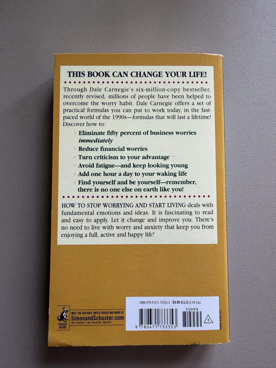 Livres: How to Stop Worrying and Start Living Buch – Neuf (Voir description) à Winterthur par Milly_z9 1