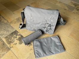 Grosse Wickeltasche grau von Lässig- neuwertig