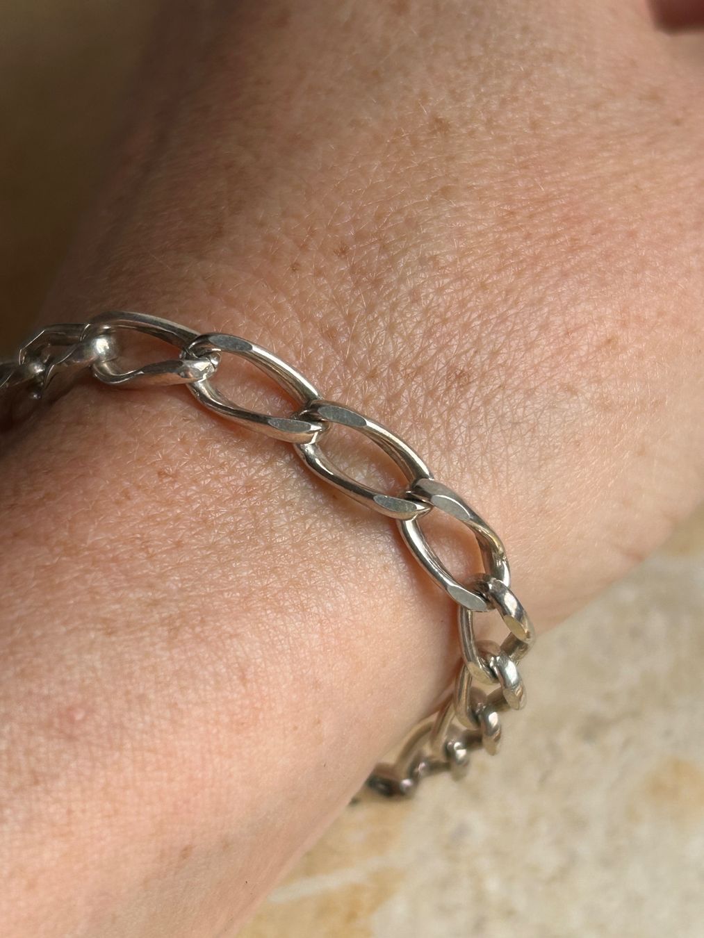 Armbänder & -reifen: Armband  Silber  runde Panzerkette (17.7cm) – Gebraucht aus Laufen von Bellebellezza 1