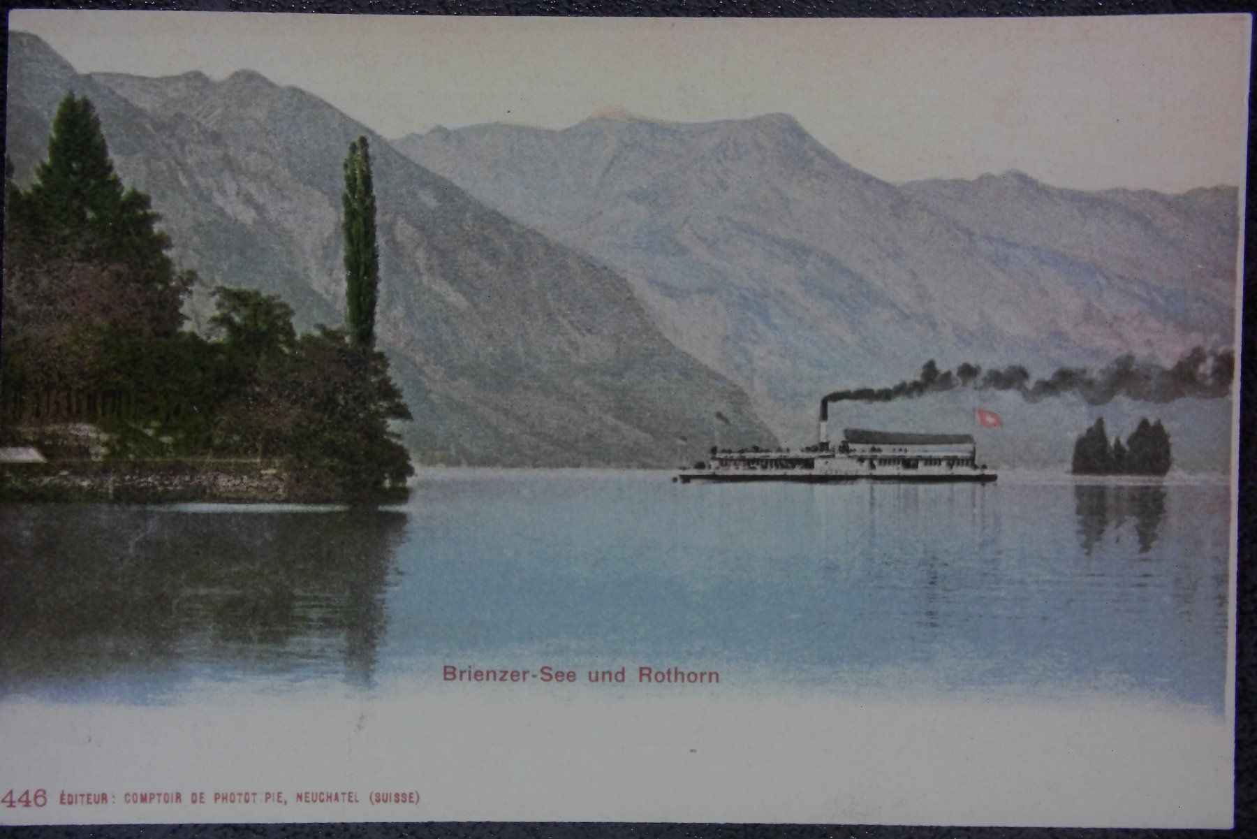 Cartoline postali: Iseltwald am Brienzersee  -  antike Postkarte m. Dampfschiff – Usato da Röthenbach i. E. venduto da Heureka5