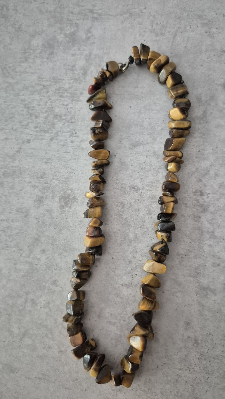 Catenine: Kette Tigerauge Steine 45cm. – Usato da Kriens venduto da M.86