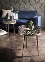 2 Designer Beistelltische „Zoe“ aus Aluminium