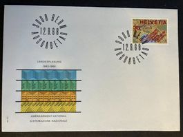 Schweiz 1968 ill. Ersttagsbrief 25 J. Landesplanung