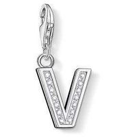 Thomas Sabo Charm Anhänger Buchstabe V Silber mit Zirkonia