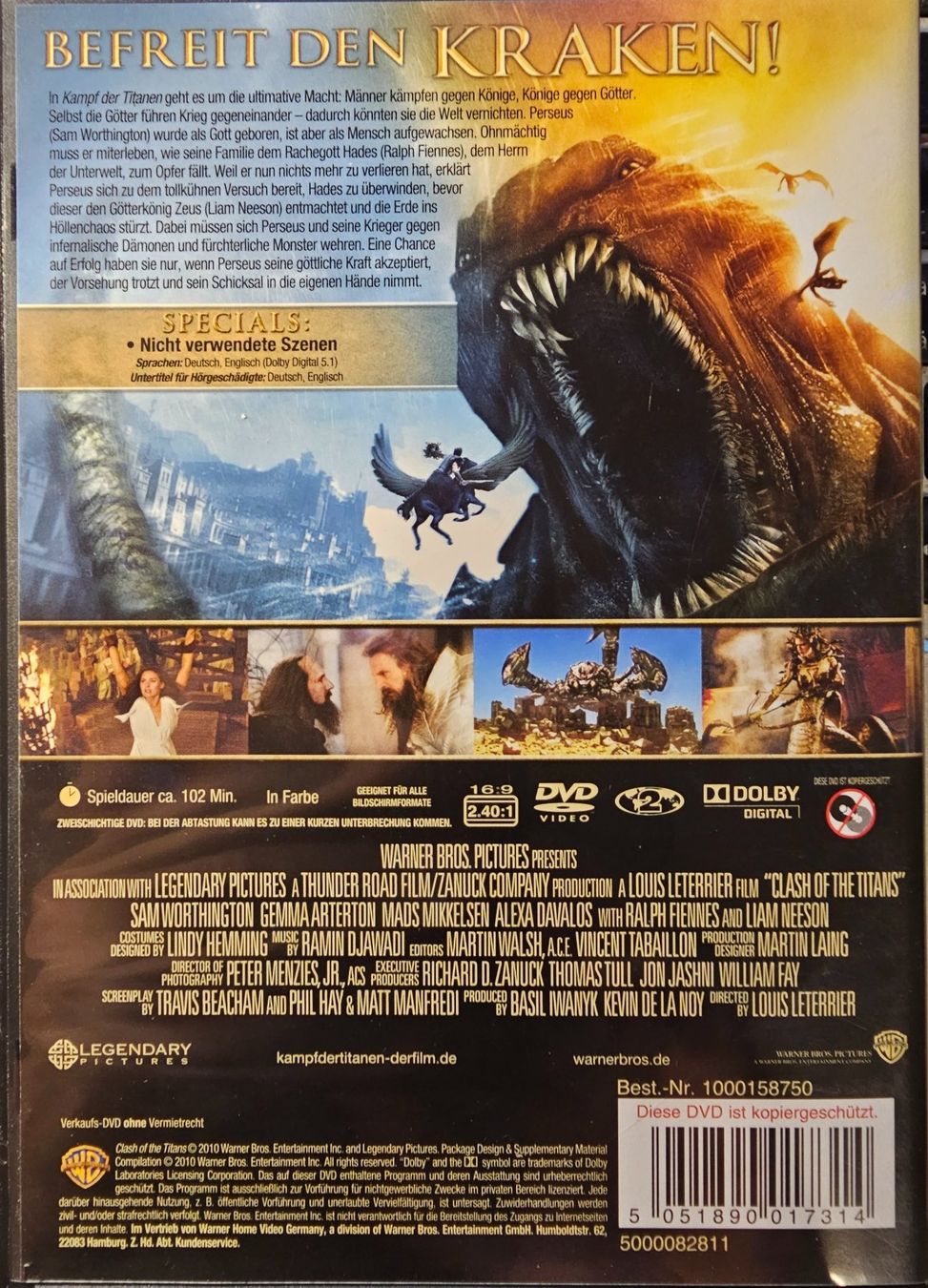 Tutti i DVDs: Kampf der Titanen – Usato da Wahlen b. Laufen venduto da Cg10 1