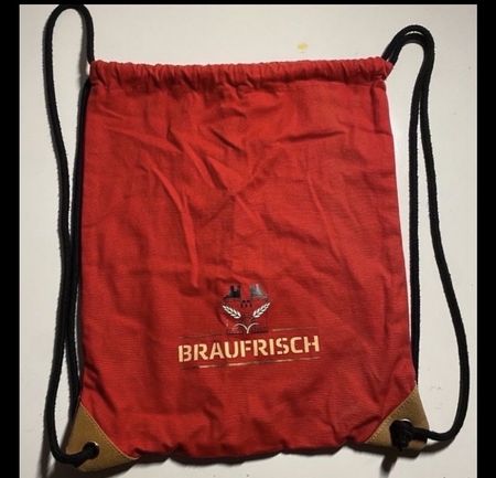 Feldschlösschen Braufrisch  Turnbeutel rot