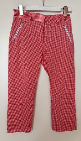 JELFY GOLF- Sommer Caprihose, rot/weiss kariert,, GR. XS