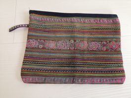 🤩BOHO-CHIC 3 HANDGEMACHTE ETHNO NECESSAIRE-SET FARBIG NEU