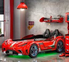 Lit enfant voiture + armoire assortie - Cilek Champion Racer
