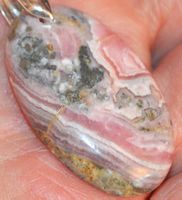 Anhänger L-3896 – Rhodochrosit Cabochon 33x20mm