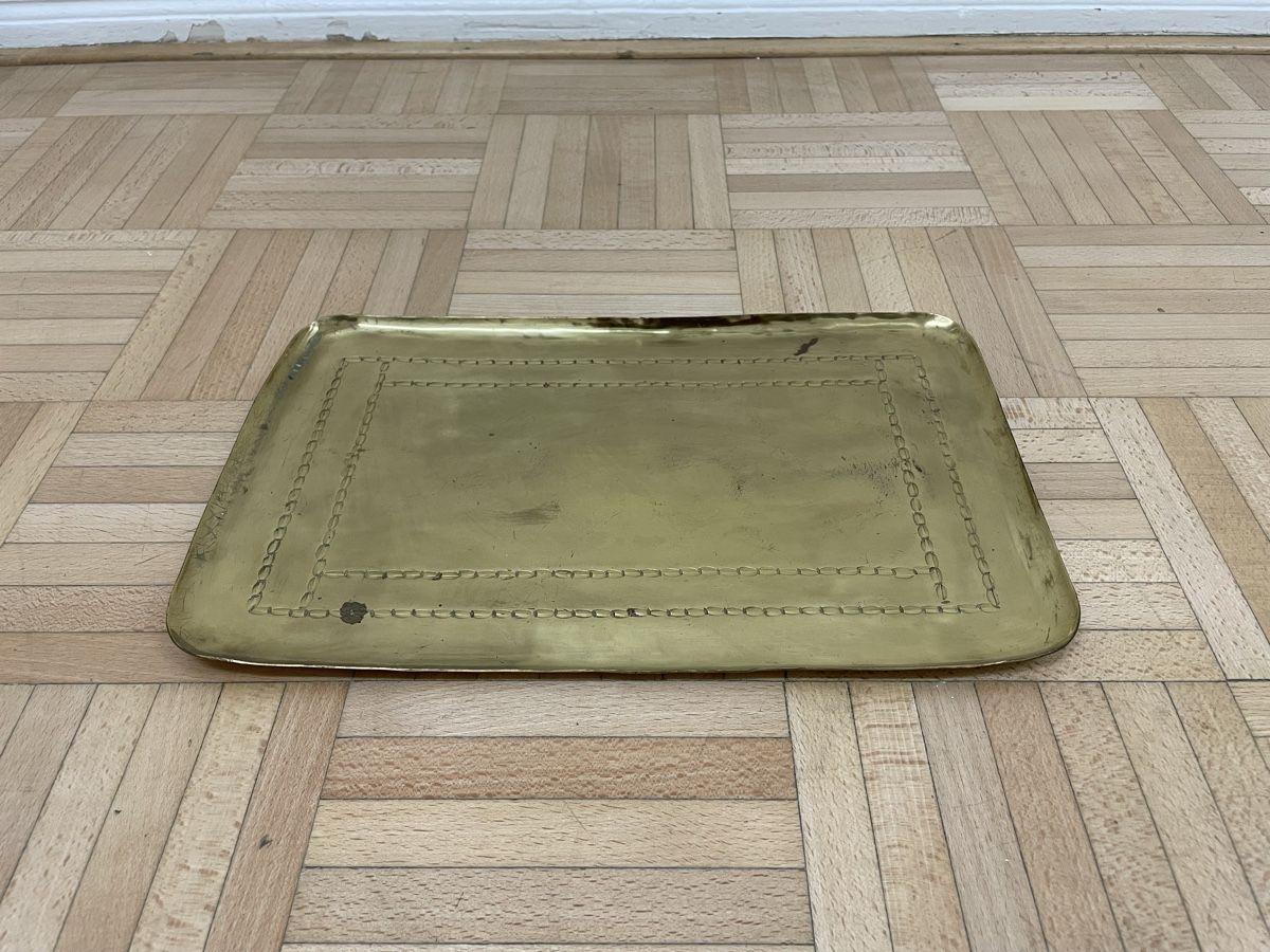 Piatti di portata: Handmade Messing Tablett vintage Serviertablett brass tray – Usato da Zürich venduto da Vintagewiesel 2