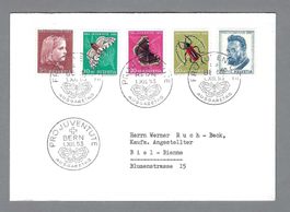 FDC PJ 1953, SATZBRIEF, ET-0 BERN