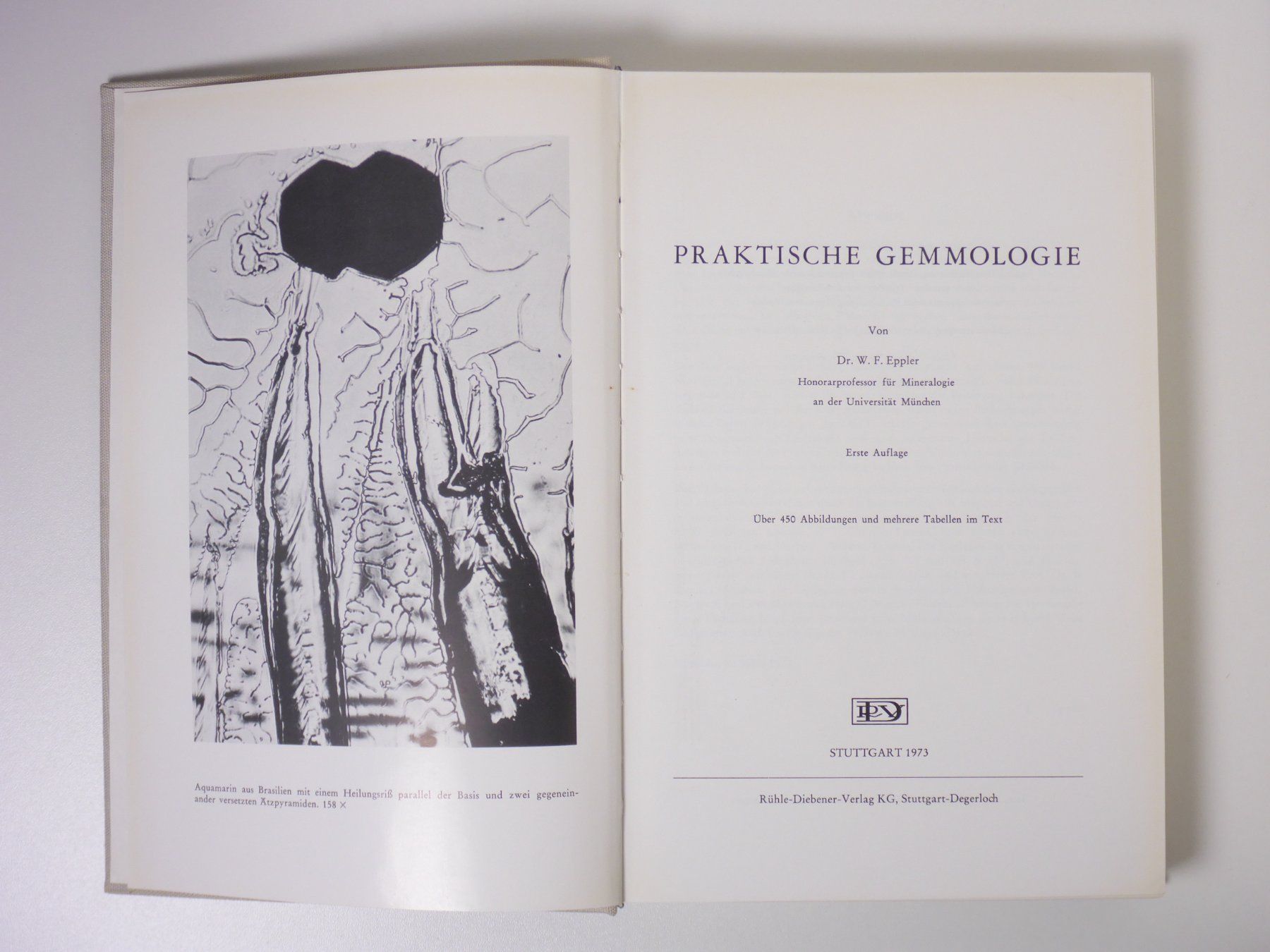 Libri: Mineralogie, W.F. Eppler: Praktische Gemmologie. – Usato da Erschwil venduto da taglang 1