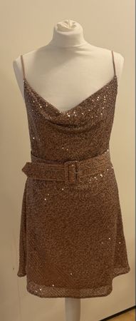 Paillettenkleid Roségold neu