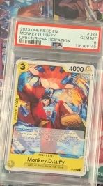 Bandai Carte collezionabili: 2023 ONE PIECE Monkey D. Luffy OP04 GEM MT 10 and More... – Nuovo e nell'imballaggio originale da Kaiseraugst venduto da Blueblaze