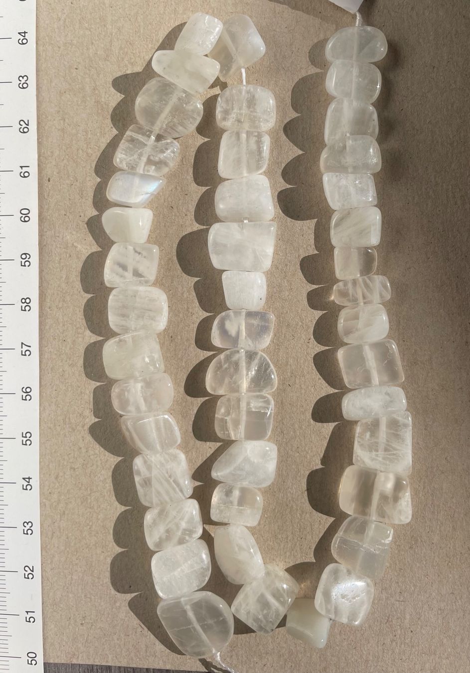 Catenine: exclusiver Mondstein wunderschön,   Strang – Nuovo e nell'imballaggio originale da Leuggern venduto da gemshow 3