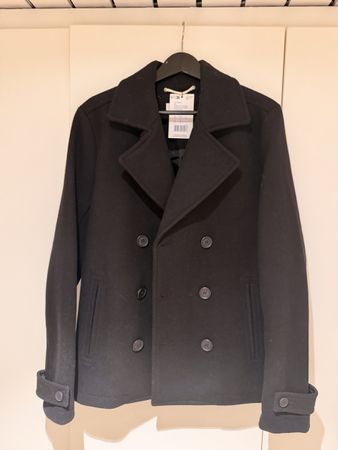 PIER ONE Herren Kurzmantel schwarz Grösse 48/S Neu (2025)