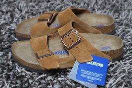 Birkenstock, Arizona Veloursleder, Gr. 38, Softfussbett, NEU