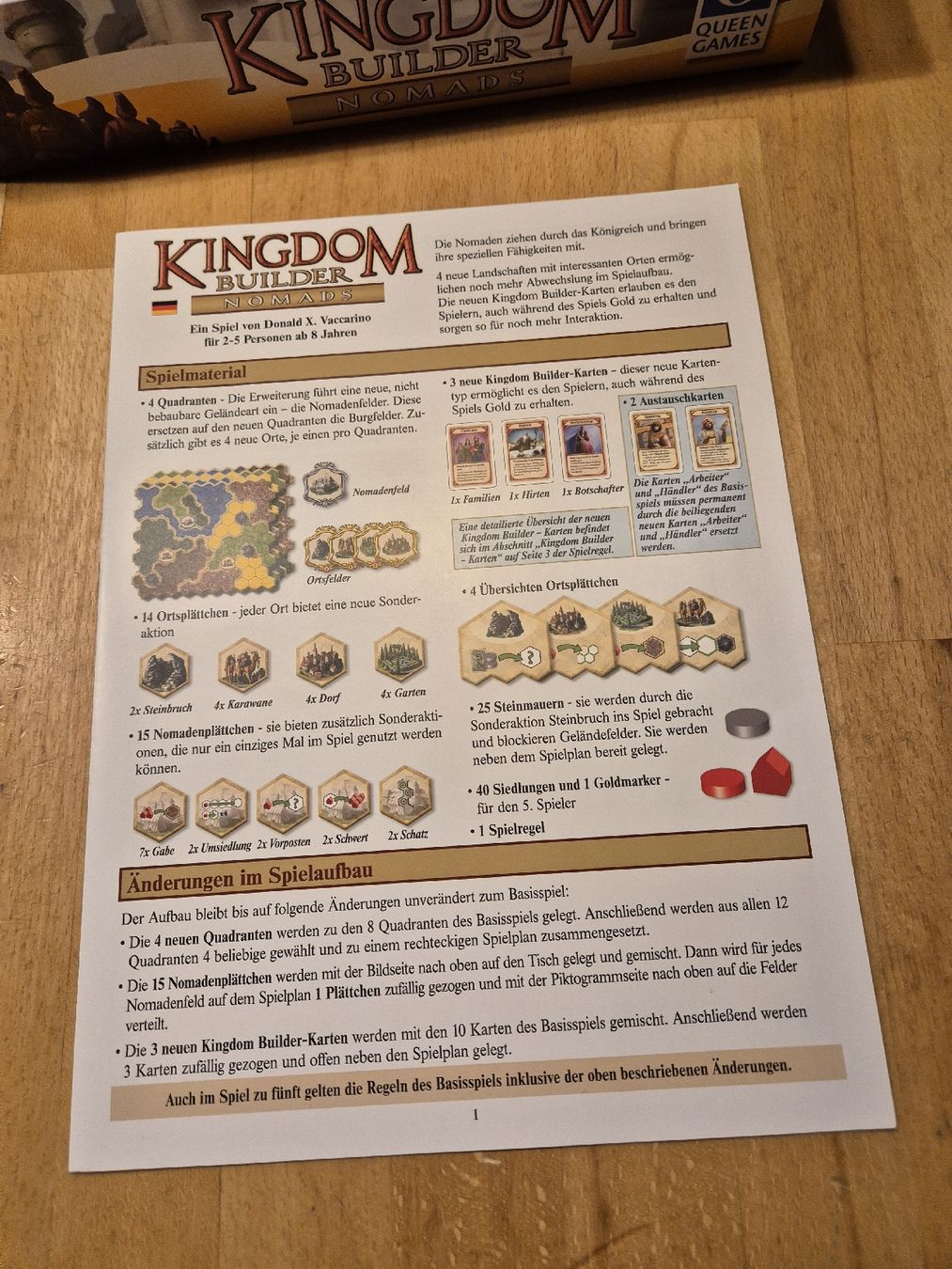 Giochi: Kingdom Builder Nomads - Erweiterung 1,  Neuwertig – Nuovo (secondo la descrizione) da Ettiswil venduto da beekeper13 3