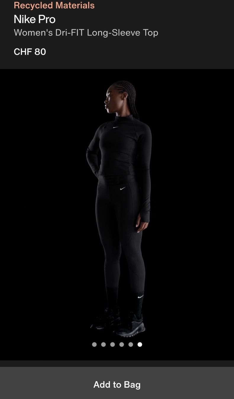 Nike Tops: NEU - Nike Pro Long-Sleeve Top - black – Neu und originalverpackt aus Villars-sur-Glâne von Thalimey 3