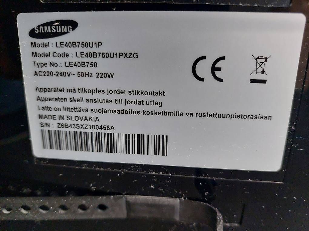 Televisori: Samsung Fernseher 40Zoll – Usato da Schachen LU venduto da Mister-jo 2