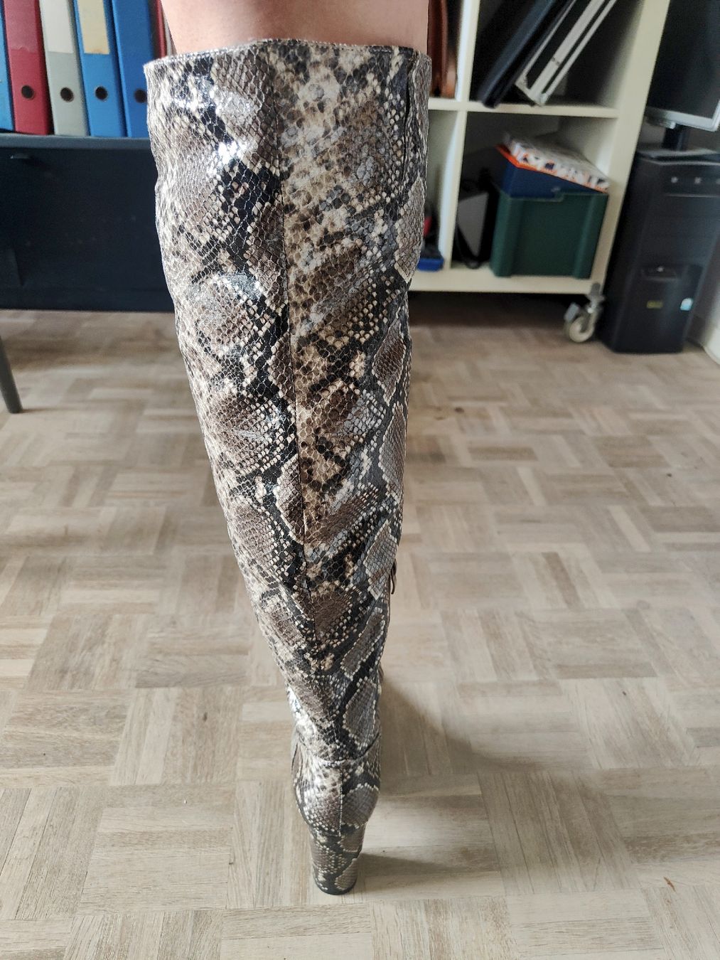 Damenschuhe: Stivali sopra il ginocchio con stampa pitone – Gebraucht aus Morbio Inferiore von isa_nl66 2