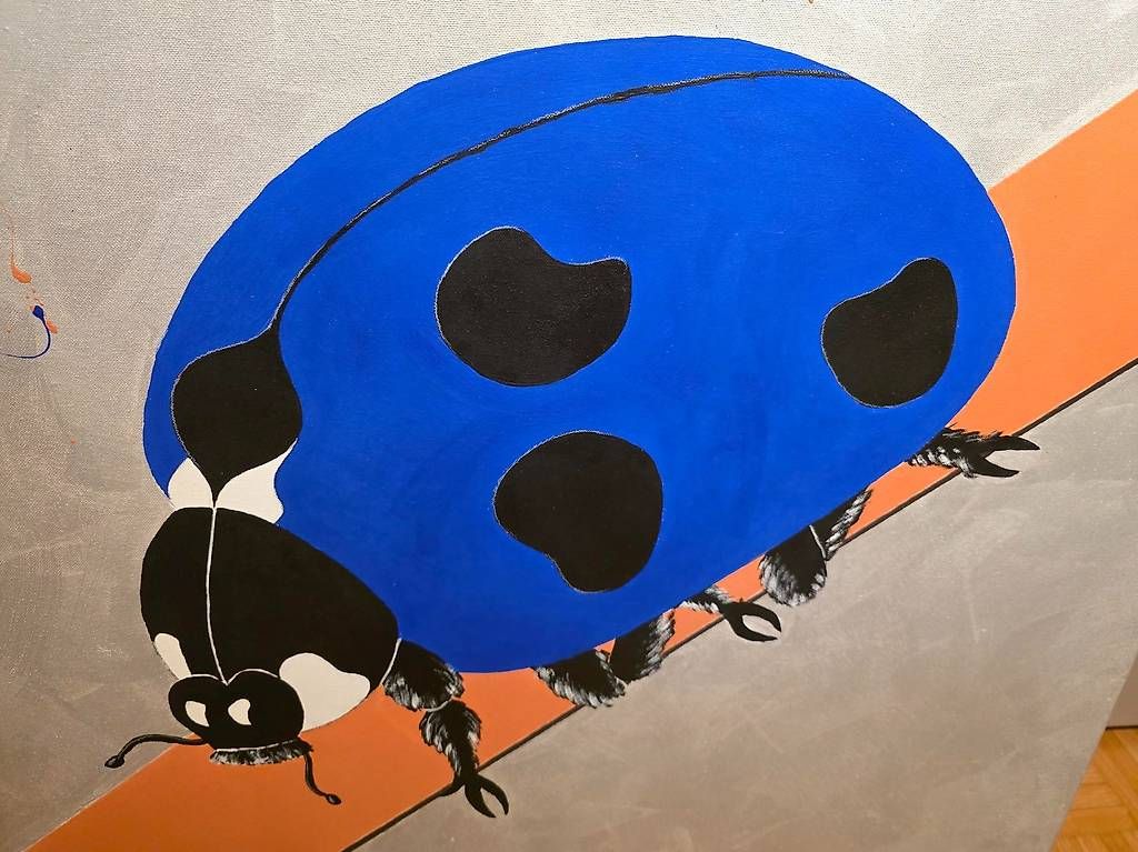 Gemälde: ACRYLBILD "THE BLUE ONE TERRACOTTA" – Gebraucht aus Zollikerberg von Doris11362 1