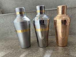 3x 3- teilige Cocktailshaker aus Japan