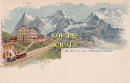 Gruss von der Wengernalp (Litho) /az