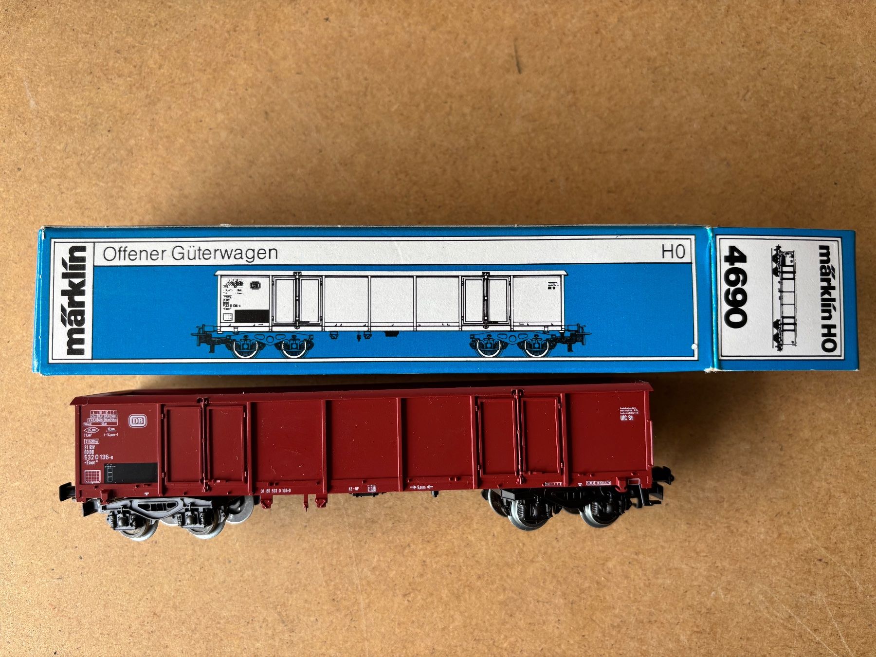 Märklin Modellini di ferrovie: Marklin 4690 Guterwagen DB – Nuovo e nell'imballaggio originale da Hauterive NE venduto da eriamch