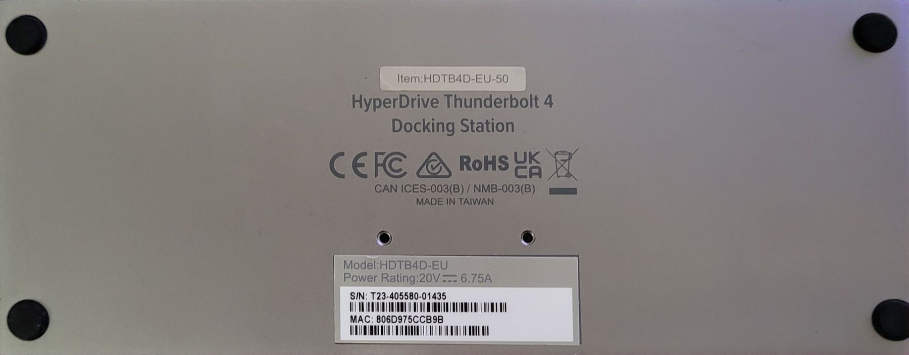 Dockingstation: HyperDrive Thunderbolt 4 Docking Station HDB4D-EU – Gebraucht aus Zürich von Gulbi1919