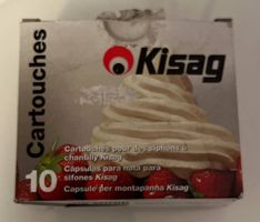 Kisag · Cartouches pour siphon à crème chantilly