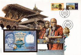 Grosser Banknotenbrief  Nepal 1989