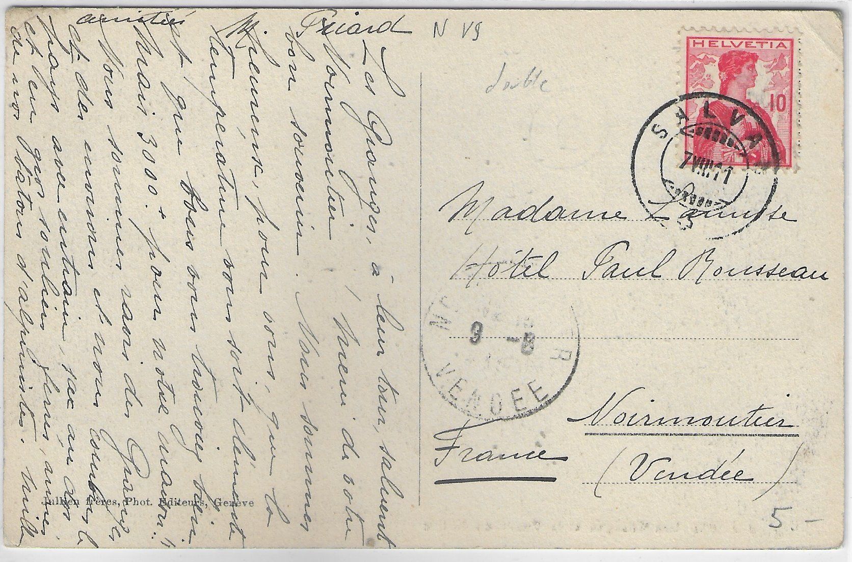 Cartoline postali: Les Granges et la Vallee du Rhone – Usato da Ettingen venduto da Kartenplanet 1