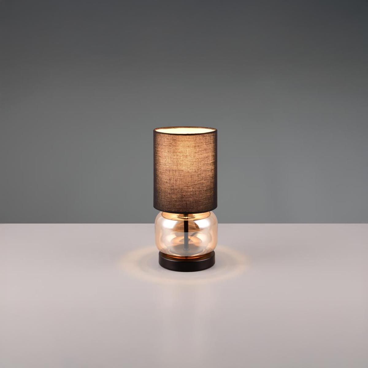 Lampen: Tischleuchte, Stoff, Glas, 28 cm Höhe – Neu (gemäss Beschreibung) aus Kreuzlingen von Smart-Light 5