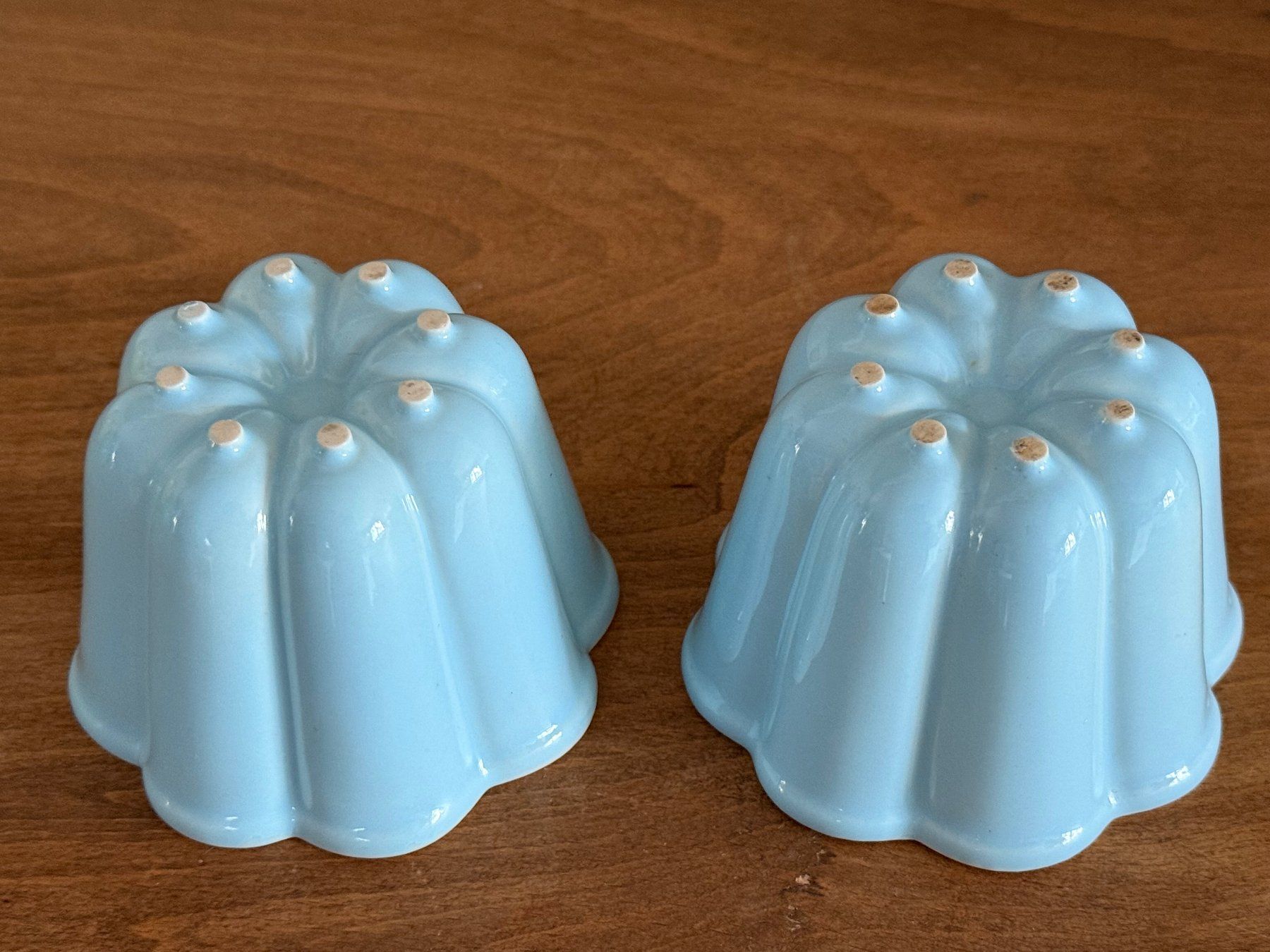 Contenitori & Simili: RÖSSLER Puddingförmli hellblau 2 St.Vintage Puddingform 60er – Usato da Burgdorf venduto da Tanchoo 2