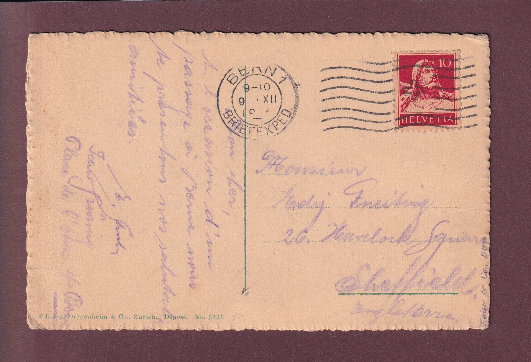 Cartoline postali: BERN - Bärengraben - 1926 – Usato da Pully venduto da nicecards 1