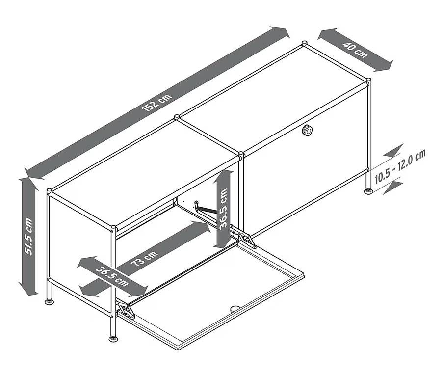 Meubles TV: CN3 Lowboard / TV-Kommode Tchibo beige/hellgrau – D'occasion à Grüsch par Fludome 3