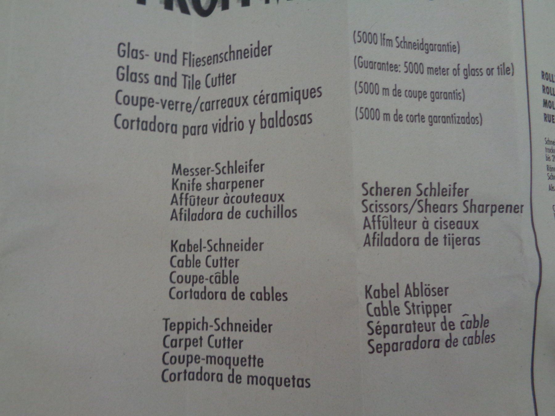 Tous les outils: Glas-u.Fliesenschneider Solinger Stahl - Profi-Multi-Tool – Neuf (Voir description) à Chur par omonia 4