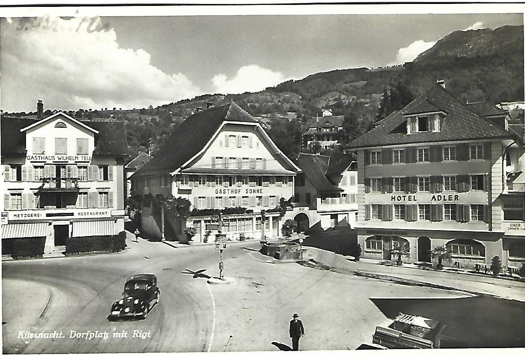 Ansichtskarten: Küssnacht Dorfplatz – Gebraucht aus Wetzikon ZH von Brulu100