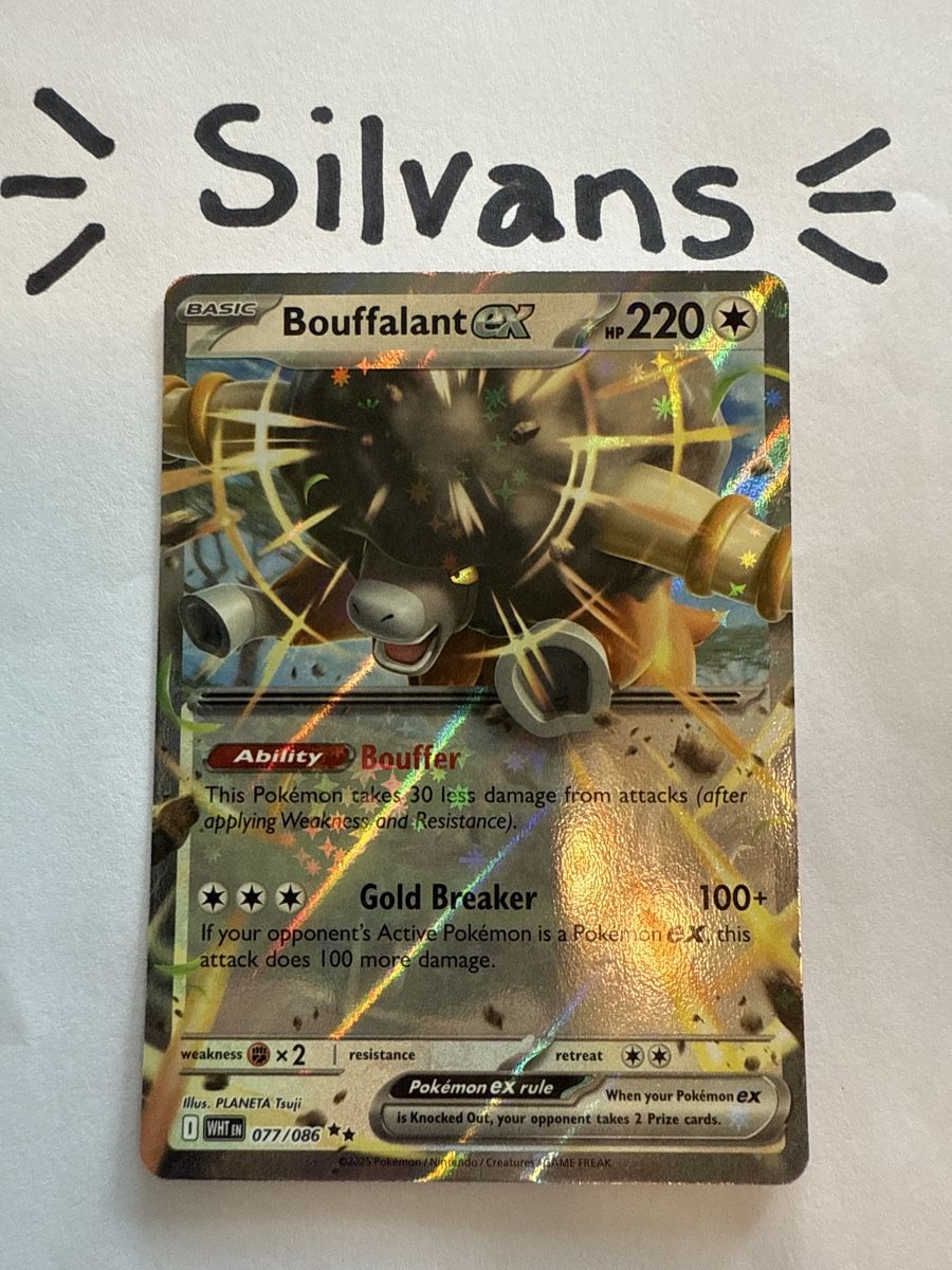 Pokémon Sammelbilder & Trading cards: Bouffalant ex 077/086 White Flare Englisch – Neu (gemäss Beschreibung) aus Wil SG von Silvans