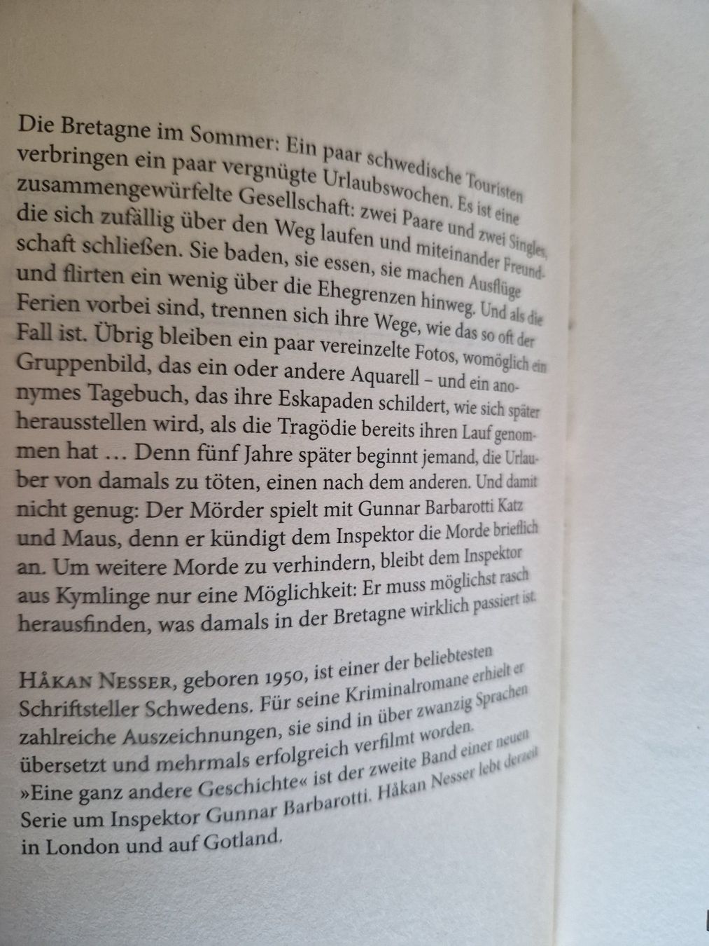Bücher: Buch Hakan Nesser "Eine ganz andere Geschichte" – Gebraucht aus Giswil von movo08 1