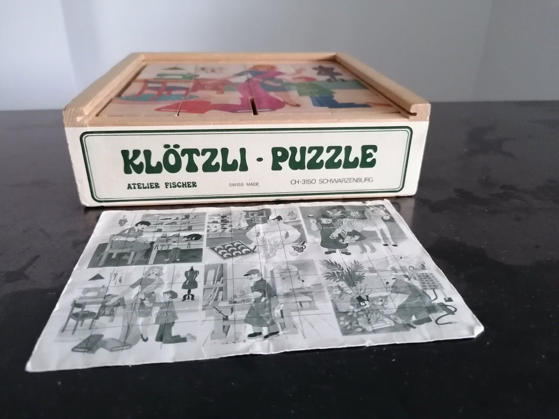 Puzzle: Puzzle Holz "Berufe", 6 "Klötzli"-Puzzle in einem – Usato da Rudolfstetten venduto da Bubu25 1