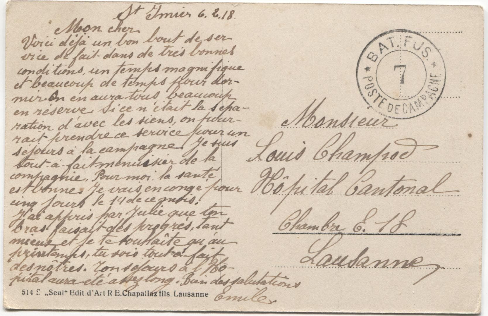 Cartoline postali: ST. IMIER BE 1918 Longines – Usato da Rothrist venduto da Clanx 1