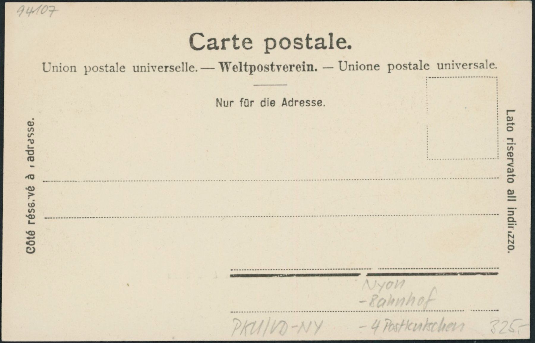 Cartoline postali: VD Nyon - Postkutsche - Bahnhof - Bahn – Nuovo (secondo la descrizione) da Schindellegi venduto da leecollect 1