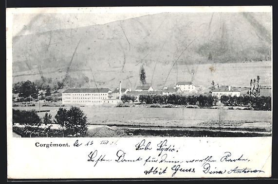 Cartoline postali: AK Corgémont, Teilansicht mit Bäumen – Usato da Berlin venduto da bartko-reher